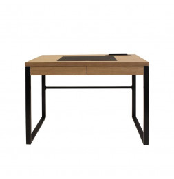 Bureau - 100 x 50,3 x 74 cm - Bois et métal noir