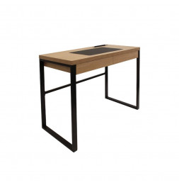 Bureau - 100 x 50,3 x 74 cm - Bois et métal noir