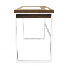 Bureau - 100 x 50,3 x 74 cm - Bois et métal blanc