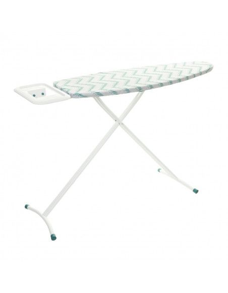Table à repasser Saphir à motifs grande feuilles - L 140 x l 39 x H 90 cm - beige/gris