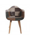 Fauteuil design - Effet cuir - Patchwork