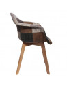 Fauteuil design - Effet cuir - Patchwork