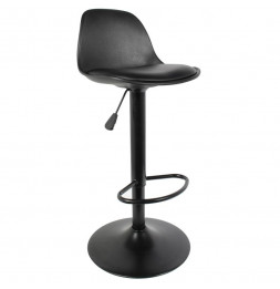Lot de 2 chaises de bar - Isak - H 104 cm - Noir