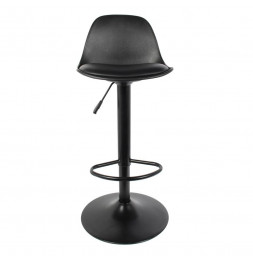 Lot de 2 chaises de bar - Isak - H 104 cm - Noir