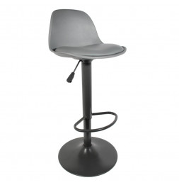 Lot de 2 chaises de bar - Isak - H 104 cm - Gris