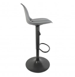Lot de 2 chaises de bar - Isak - H 104 cm - Gris