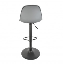 Lot de 2 chaises de bar - Isak - H 104 cm - Gris