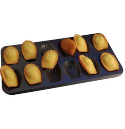 Moule 12 madeleines antiadhérent - Gobel - Plaque à patisserie