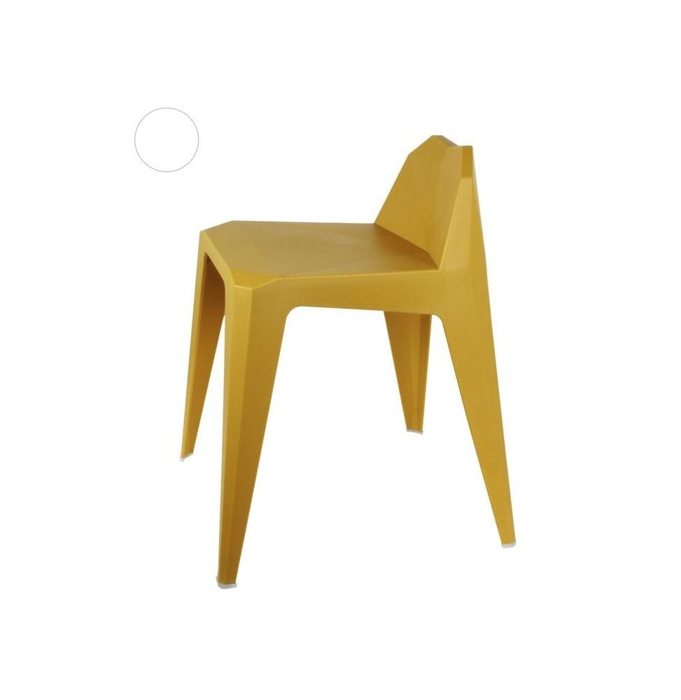 Tabouret en origami - H 61,5 cm - Jaune