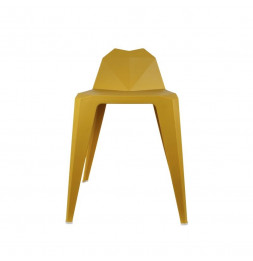 Tabouret en origami - H 61,5 cm - Jaune