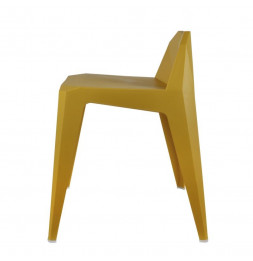 Tabouret en origami - H 61,5 cm - Jaune