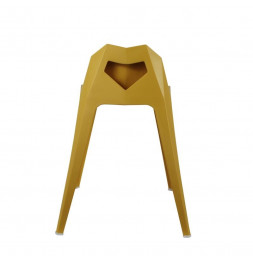 Tabouret en origami - H 61,5 cm - Jaune