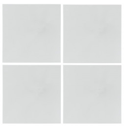 Lot de 4 miroirs carrés adhésifs - 30 x 30 cm - Verre