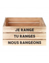 Lot de 3 cagettes de rangement "ranger" - Tailles différentes - Beige
