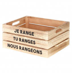 Lot de 3 cagettes de rangement "ranger" - Tailles différentes - Beige
