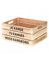 Lot de 3 cagettes de rangement "ranger" - Tailles différentes - Beige