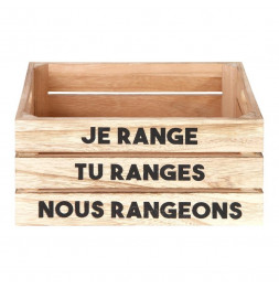 Lot de 3 cagettes de rangement "ranger" - Tailles différentes - Beige