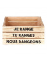 Lot de 3 cagettes de rangement "ranger" - Tailles différentes - Beige