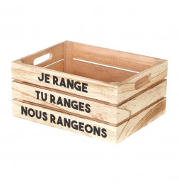 Lot de 3 cagettes de rangement "ranger" - Tailles différentes - Beige