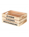 Lot de 3 cagettes de rangement "ranger" - Tailles différentes - Beige
