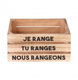 Lot de 3 cagettes de rangement "ranger" - Tailles différentes - Beige