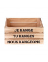 Lot de 3 cagettes de rangement "ranger" - Tailles différentes - Beige