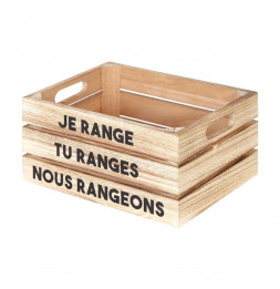 Lot de 3 cagettes de rangement "ranger" - Tailles différentes - Beige