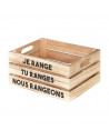 Lot de 3 cagettes de rangement "ranger" - Tailles différentes - Beige