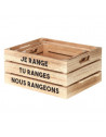 Lot de 3 cagettes de rangement "ranger" - Tailles différentes - Beige