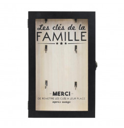 Boîte à clés en bois avec...
