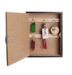 Boîte à clés en bois Exotique - 6 supports - Multicolore