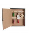 Boîte à clés en bois Exotique - 6 supports - Multicolore