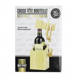 Casse tête en bois pour bouteille