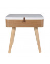 Table de chevet en bois avec rangement - Elin - 40 x 30,5 x 54 cm