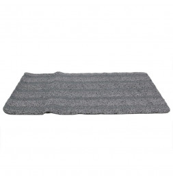 Tapis 2 en 1 ultra absorbant et grattoir - L 75 x l 45 x H 0,5 cm - Gris