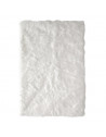Tapis rectangulaire imitation fourrure - L 170 x l 115 x H 1 cm - Blanc