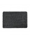 Tapis 2 en 1 ultra absorbant et antidérapant en coton - L 60 x l 40 x H 0,5 cm - Noir