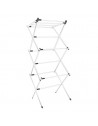 Étendoir à linge accordéon extensible - L 74 x l 37,5 x H 104,5 cm - Blanc