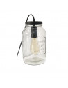 Lampe à poser dans son style Mason Jar - L 15,5 x l 15,5 x H 29 cm - Noir