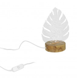 Lampe led USB acrylique en forme de feuille -