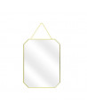 Lot de 3 miroirs avec angles obliques - L 30 x l 0,3 x H 40 cm - Doré