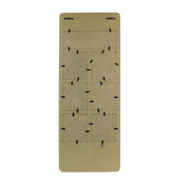 Organisateur ardoise semainier avec cage de rangement - L 30 x l 8,5 x H 80 cm - Beige et Noir