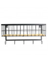 Panier mural filaire avec 5 crochets - L 43,5 x l 17,8 x H 23,3 cm - Noir