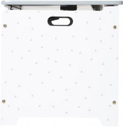 Coffre à jouets - 58 x 38 x 38 cm - Gris