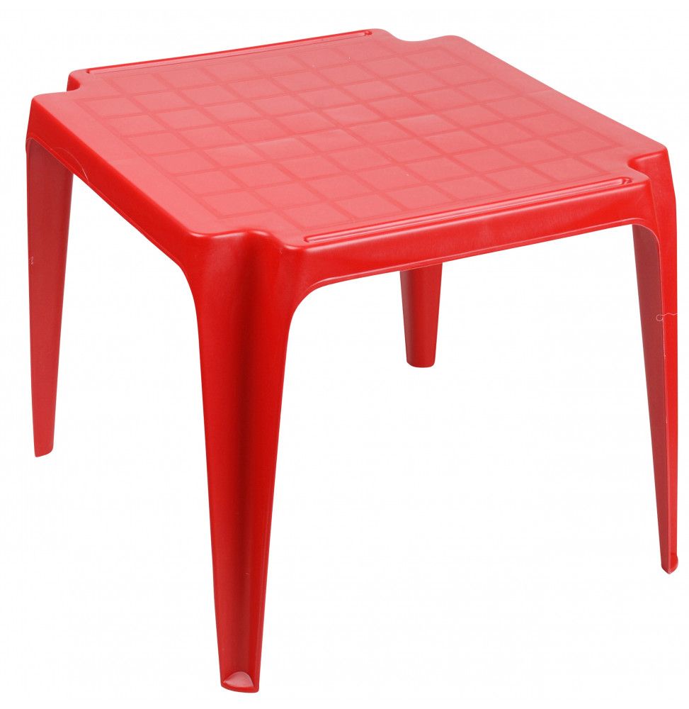 Table enfant empilable - 51 x 51 x 43 cm - Rouge
