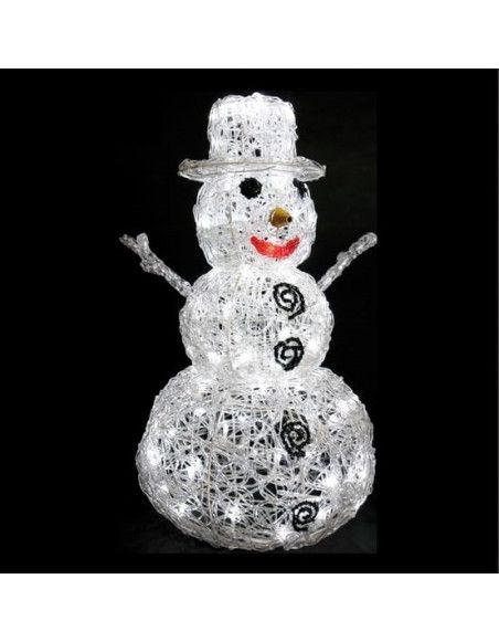 Bonhomme de neige lumineux 57 cm - 96 Leds - Décoration de Noël