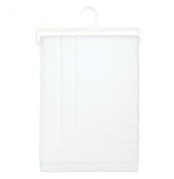 Tapis de bain en coton - 50 x 70 cm - Blanc