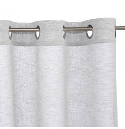 Voilage en polyester - FRED - 140 x 240 cm - Gris