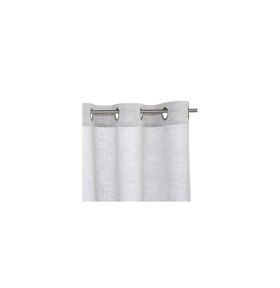 Voilage en polyester - FRED - 140 x 240 cm - Gris