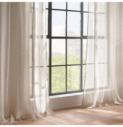 Voilage en polyester - FRED - 140 x 240 cm - Beige